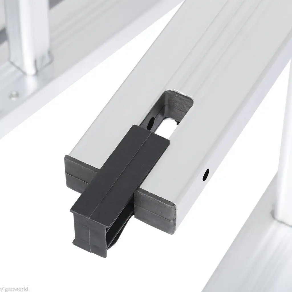 

12.5FT EN131 Multifunction Ladders Purpose Step Platform Aluminum Folding Scaffold Ladder With pedal 330LB