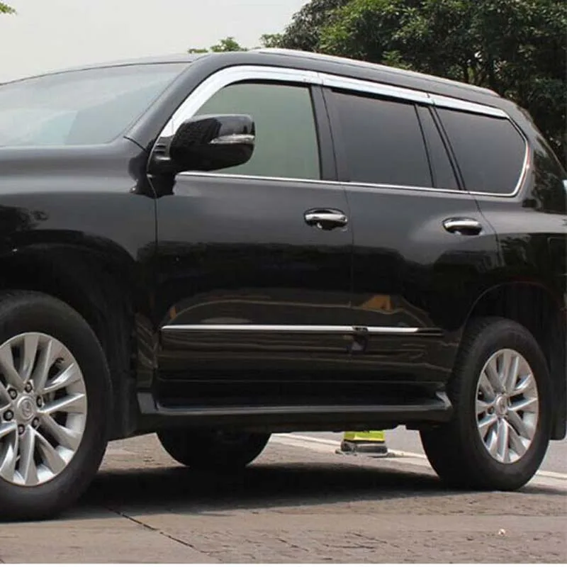 

Brand New 1 Set Chrome Side Rain Guard Deflectors Vent Sun Shade Window Visors For Lexus GX 400/460 2014-2018