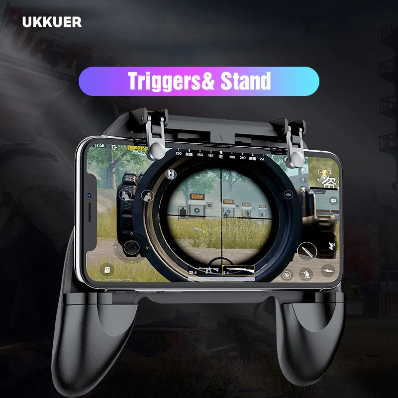 New Pubg Game Gamepad For IPhone Android Phone Controller L1R1 Shooter Trigger Fire Button Joystick Holder Universal | Электроника