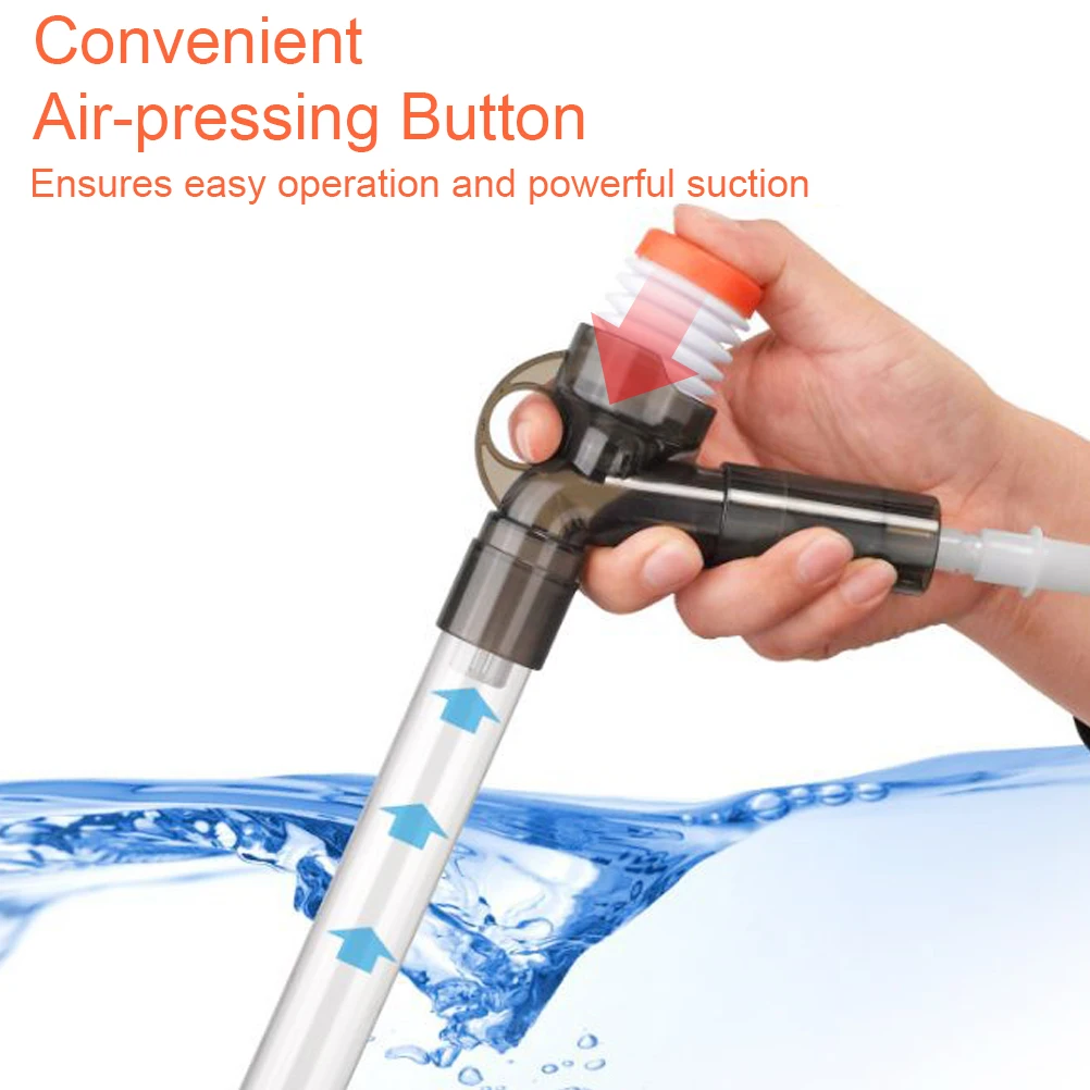 Аквариумный очиститель для аквариума быстросъемный вакуумный Сифон насос-Слив