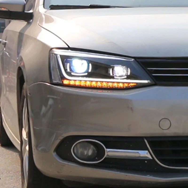 Roadot 1 пара светодиодный автомобильный Стайлинг Головной фонарь чехол для VW jetta MK6