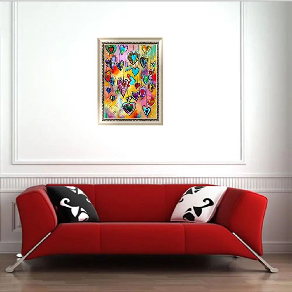 5D Diy Diamond Painting Embroidery Cross Stitch Colorful Heart Needlework Craft | Канцтовары для офиса и дома