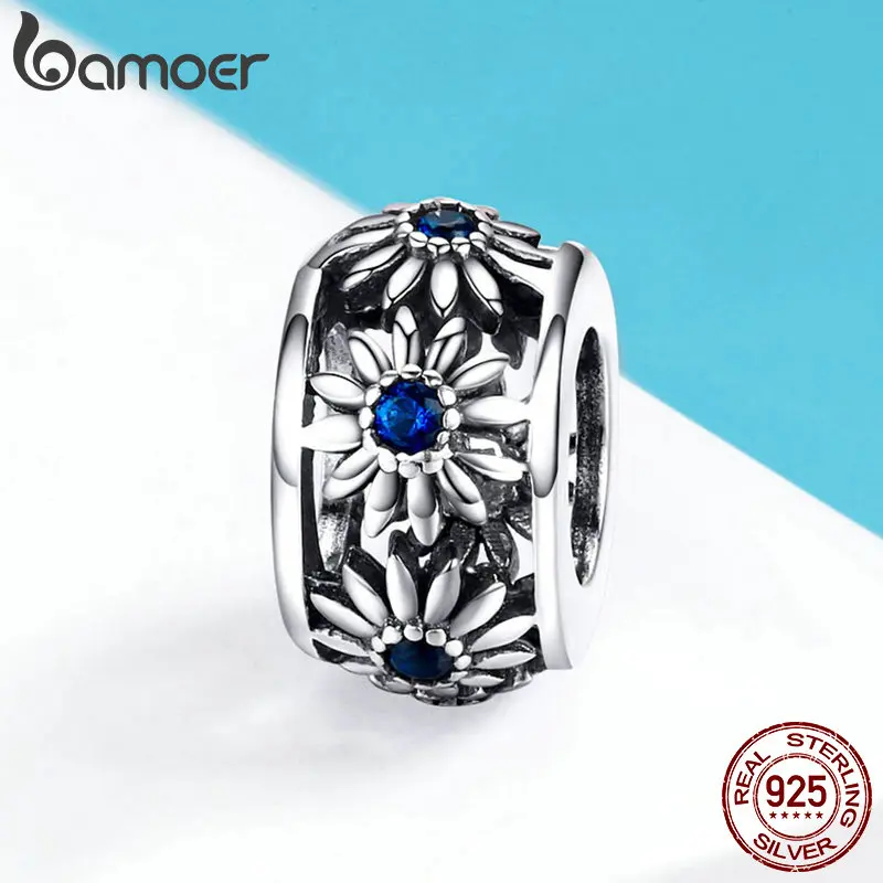 Винтажный Браслет BAMOER SCC1118 из натуральной 925 пробы и серебра|Бусины| |