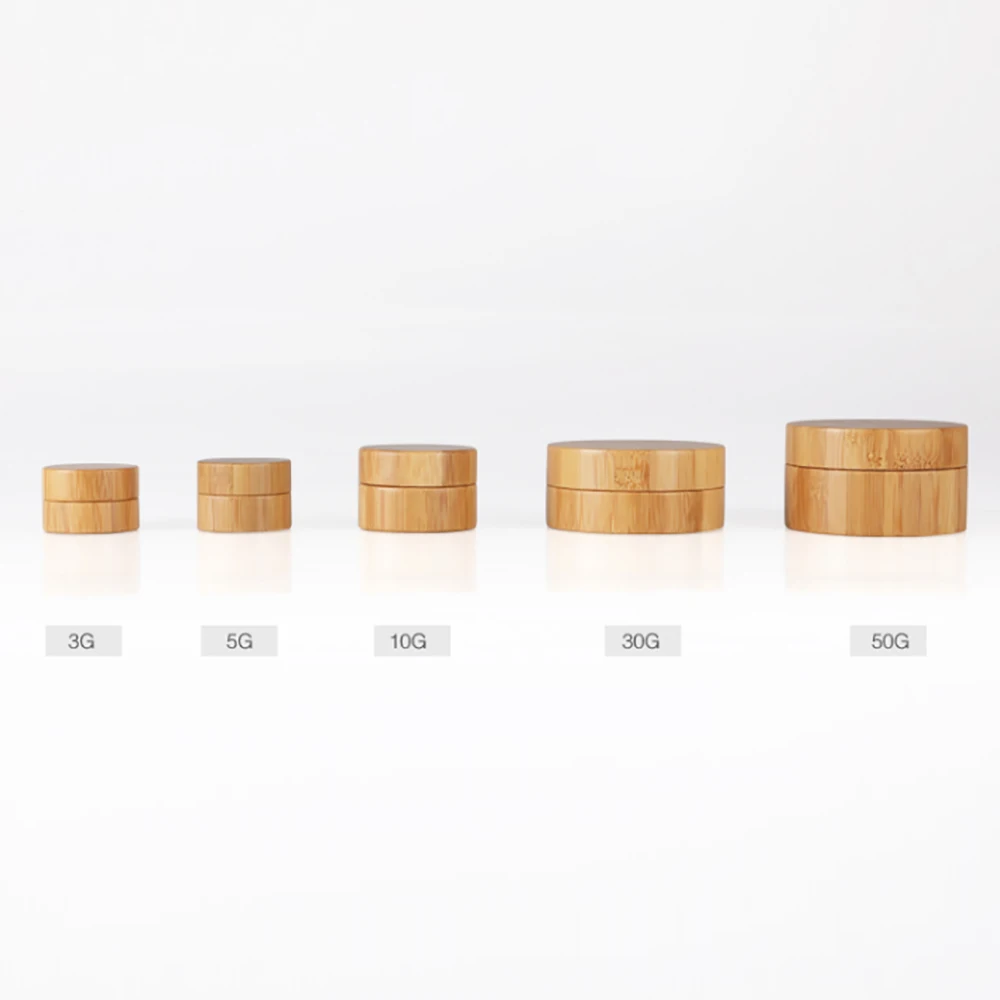 Original ecological bamboo cream bottle recycled wholesale 50ml cosmetic jar | Красота и здоровье