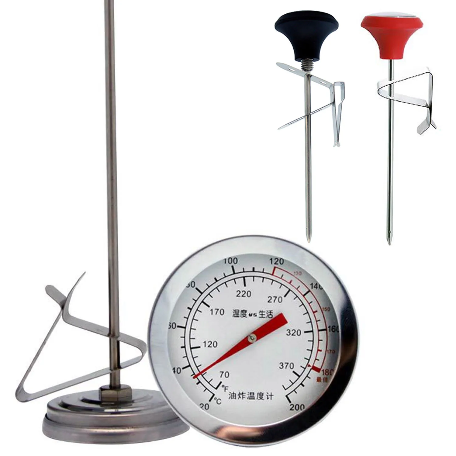 Behogar 4 шт. держатель зонда из нержавеющей стали зажим для барбекю курильщика