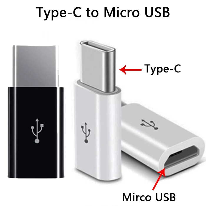 Переходник с Type C на Micro USB для Xiaomi Mi A1 Oneplus Samsung S8 S9 Plus P20|Переходники и адаптеры| |