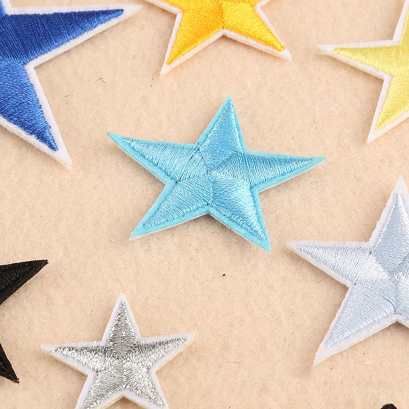 Нашивки с аппликацией для одежды 1 шт. нашивки вышитыми звездами популярные из