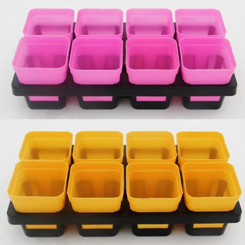 Пластиковый цветочный горшок с 8 ячейками для растений растительный лоток семян