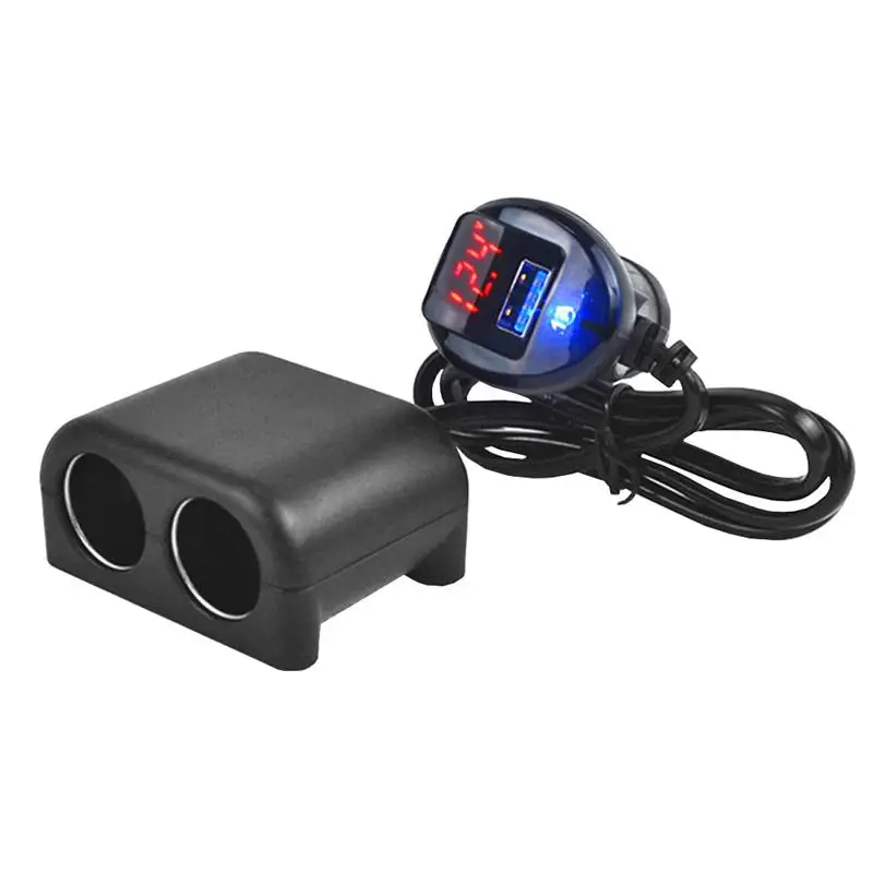 1 шт. Многофункциональный сепаратор для прикуривателя USB разъем адаптер питания DC