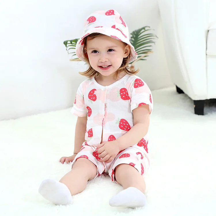 Accessories Boys Kids Pattern Hats Bucket Girls Sunhat Summer Floral Pure cotton Toddler Helmet Cap Thin section Gauze Baby | Детская