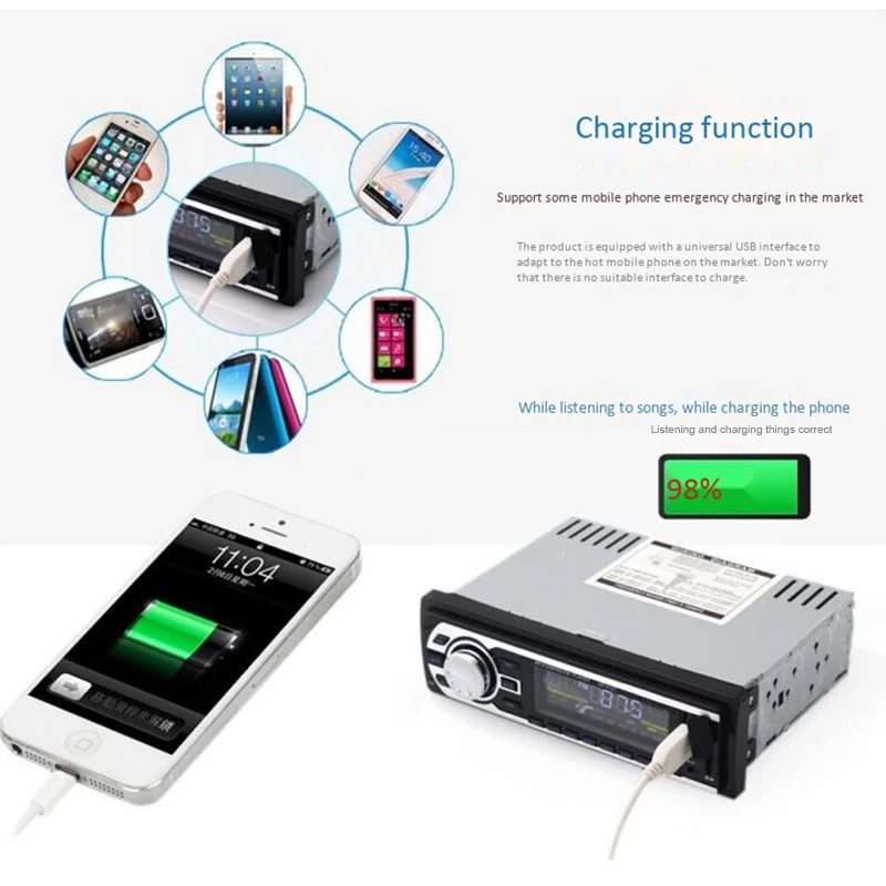 Автомагнитола 24 В Fm радио Mp3 аудио плеер Sup порт Bluetooth телефон с Usb/Sd Mmc 1 Din|MP3-плеер