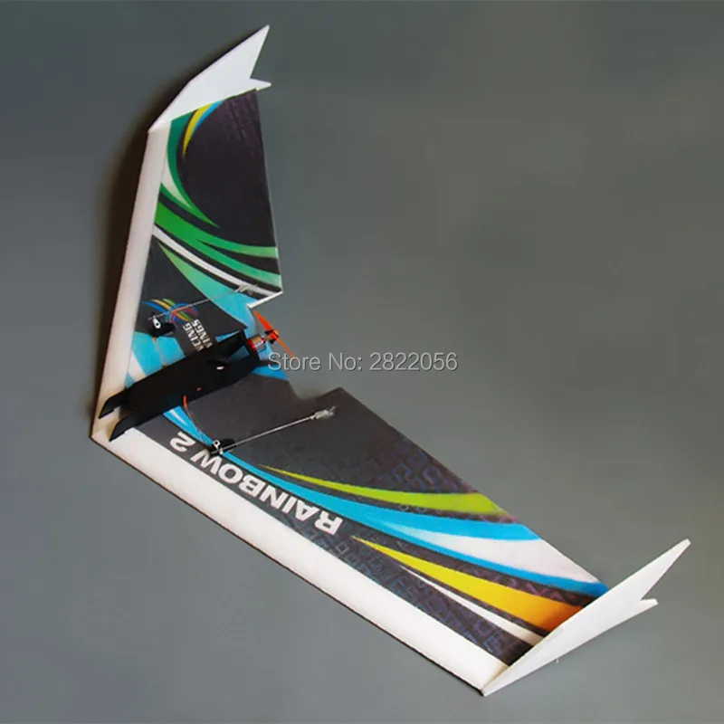 RC Plane EPP Airplane Model DW HOBBY Rainbow Fly Wing 1000mm Wingspan Tail push version RC Airplane Kit Free shipping enlarge