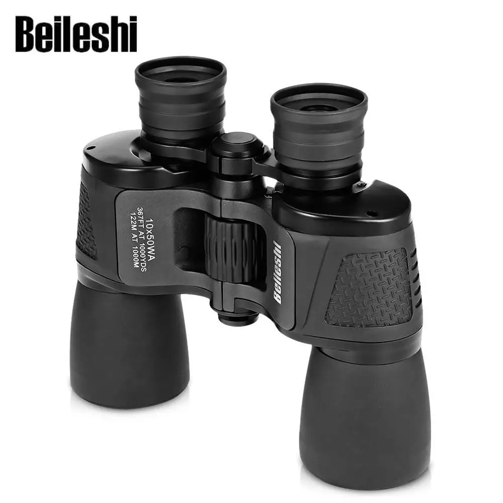 Beileshi бинокулярный 10X50 HD зрение широкоугольная Призма складной открытый
