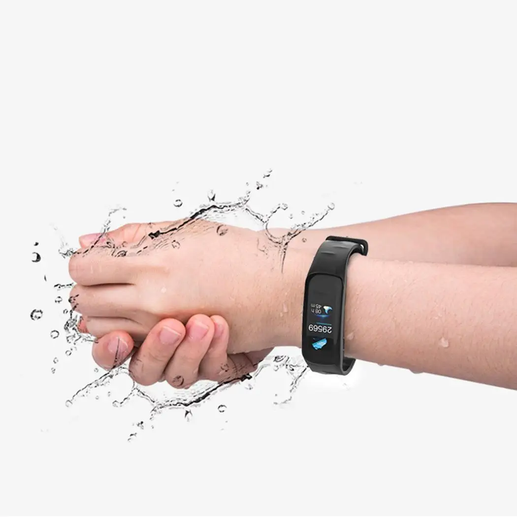 Унисекс Bluetooth квадратный сердечного ритма шагомер красочная заколка Пряжка