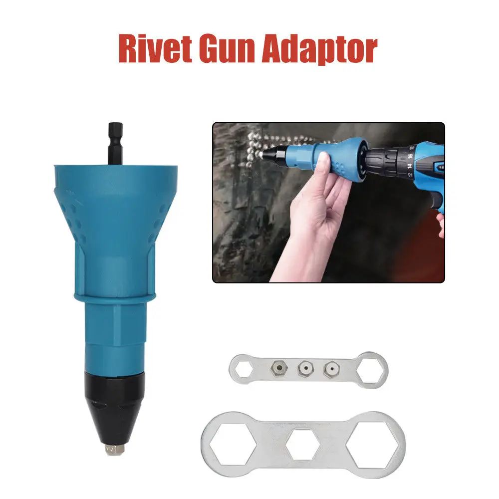 

Electric Rivet Nut Gun Adaptor for Cordless Drill Riveting Riveter Insert Tool Repair Tool