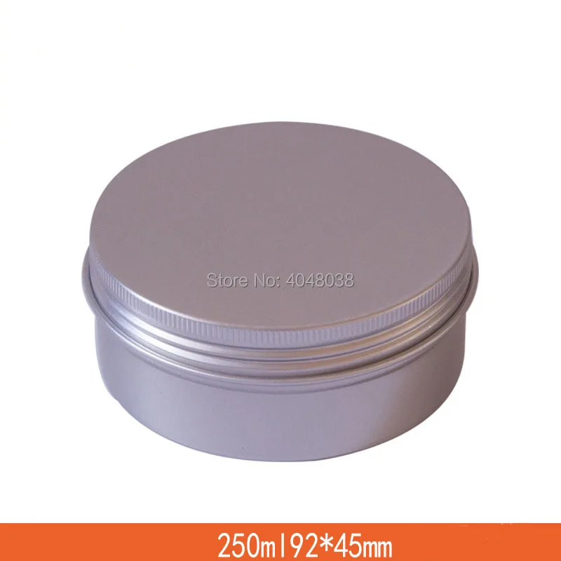 10PCS/lot Empty Aluminum Pot Aroma Candle Packing Box Plasticine Storage Case Round Cosmetic Cream Jar 250ML 250G Lip Gloss | Красота и