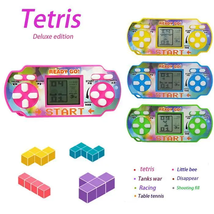 Мини Портативная игра для Tetris гоночного автомобиля головоломка Ретро дети дома