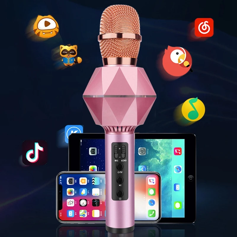 Беспроводной Bluetooth динамик KTV мини домашний микрофон Микрофон модная вспышка