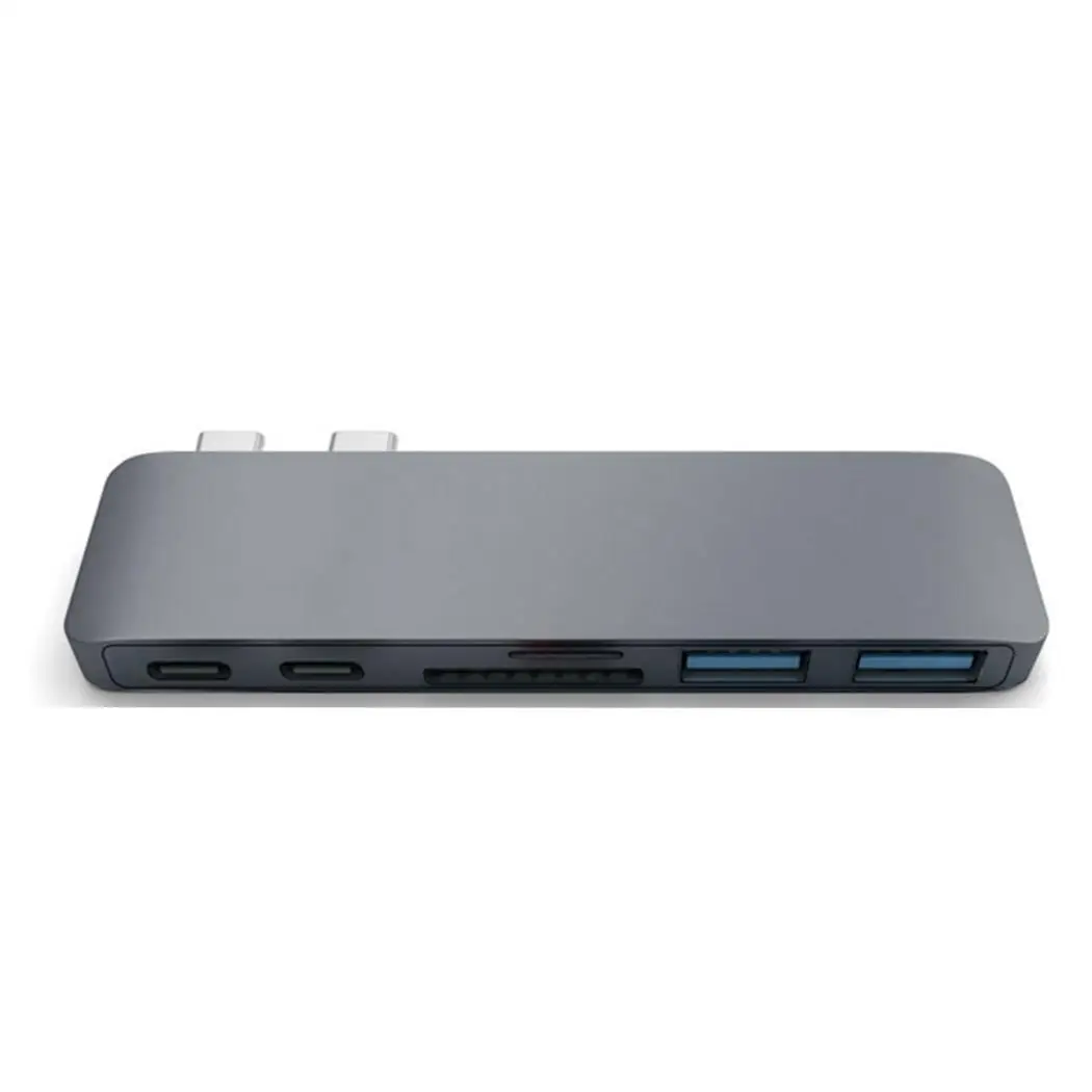 6 in1 USB C концентратор двойной адаптер многопортовое кард ридер зарядка PD для MacBook