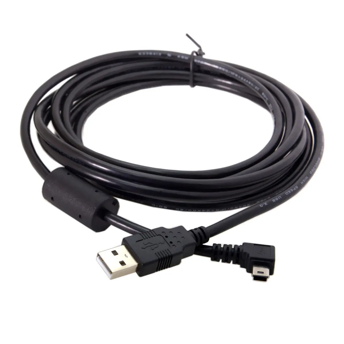 

Chenyang Type B Mini USB 5pin Male to USB 2.0 Male Data Cable with Ferrite 5m 3m 1.8m 0.5m Right Angled Up Down anled 90 Degree