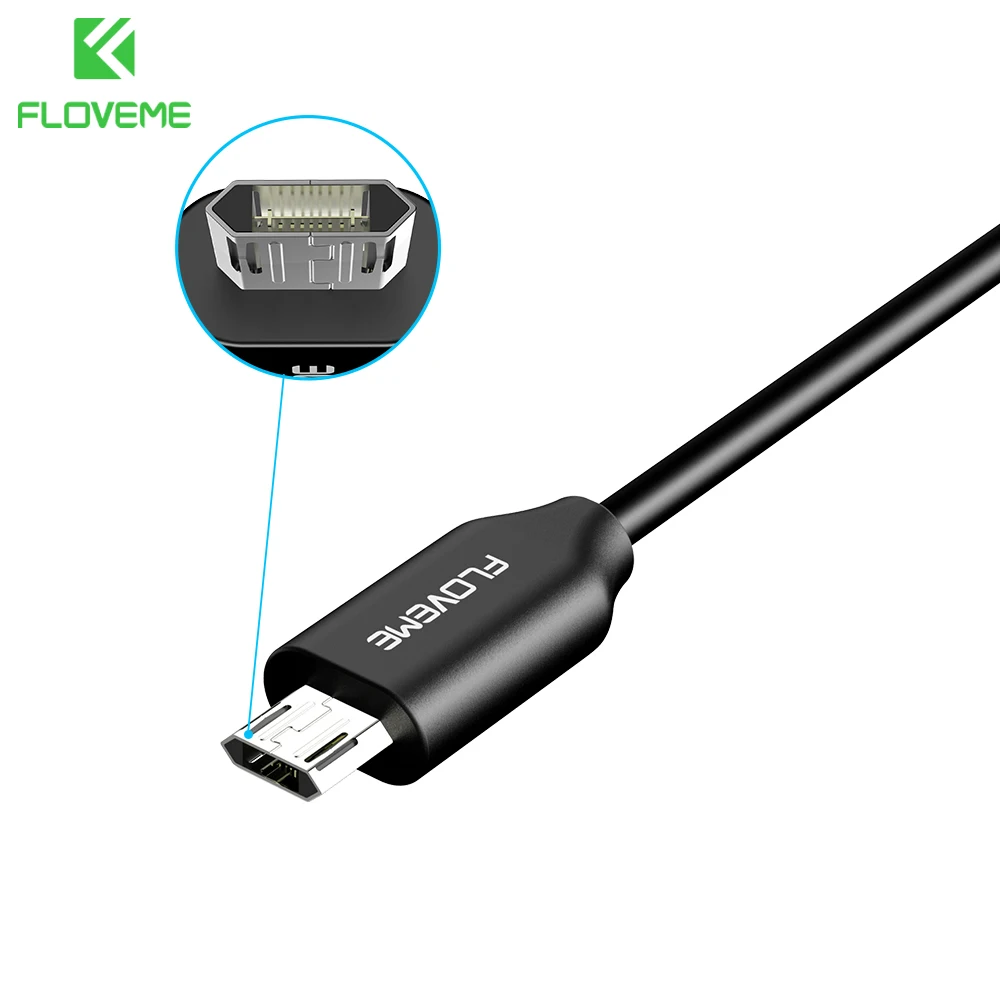 FLOVEME QC 3 0 Быстрая зарядка USB кабель для samsung Xiaomi Huawei HTC Android 1 м Micro двусторонний