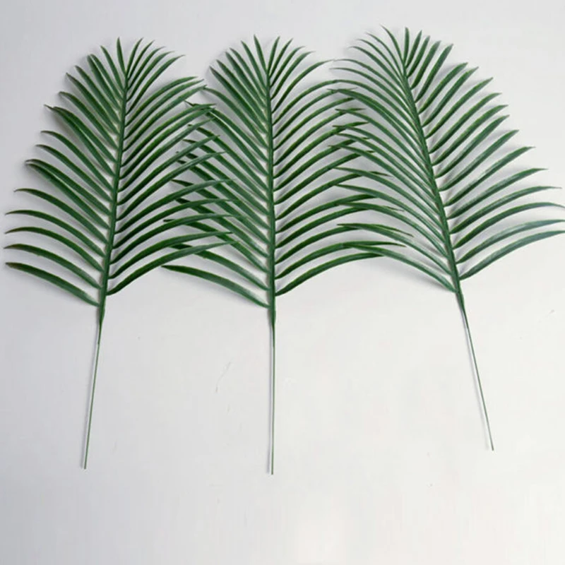 1 * Искусственный лист растения пластик для домашнего офиса Декор зеленый пальмы
