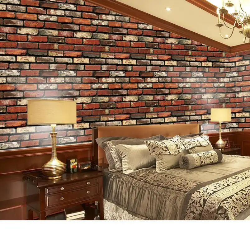 

Vintage Brick Wallpaper Roll Self Adhesive Home Decorative Pvc Wallpapers Bricks Wall Paper Living Room Bedroom Decoration Ez083