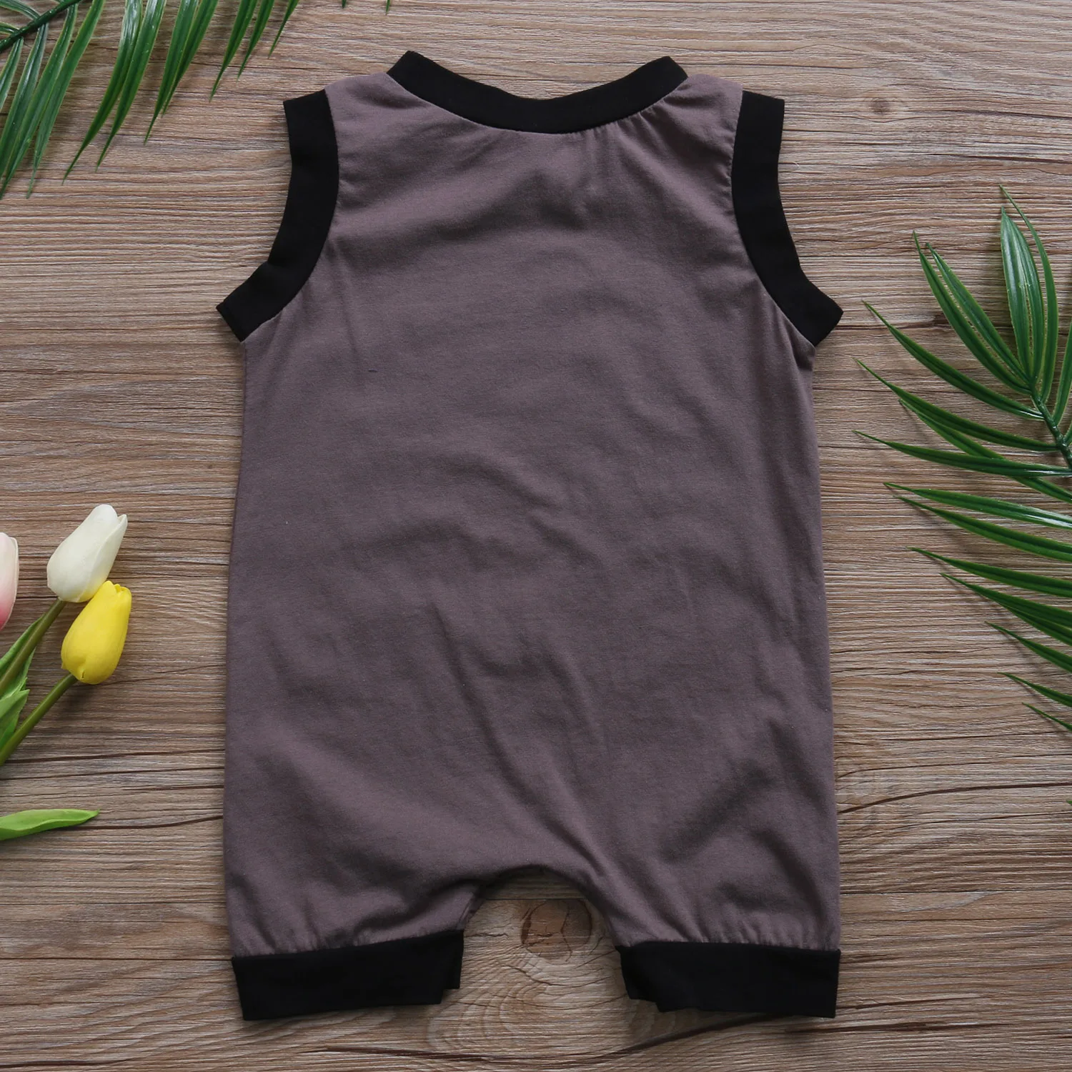 Детский комбинезон без рукавов с принтом|Ромперы| |