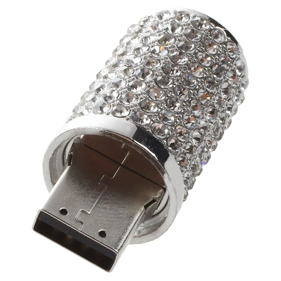 Memory card with rhinestone and chain 8GB silver | Компьютеры и офис