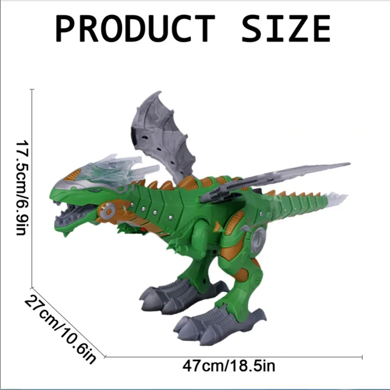 

Electric Dinosaurs Model Toys Walking Spray Dinosaur Robot With Light Sound Swing Simulation Dinosaur Toy For Boy Gift