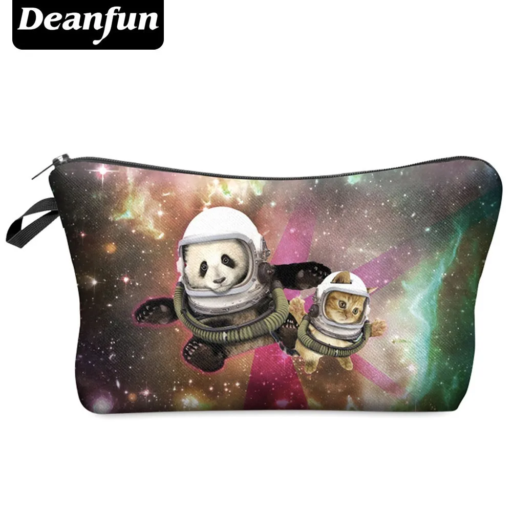 Deanfun водонепроницаемые Косметические Сумки для кошек космическая панда сумка