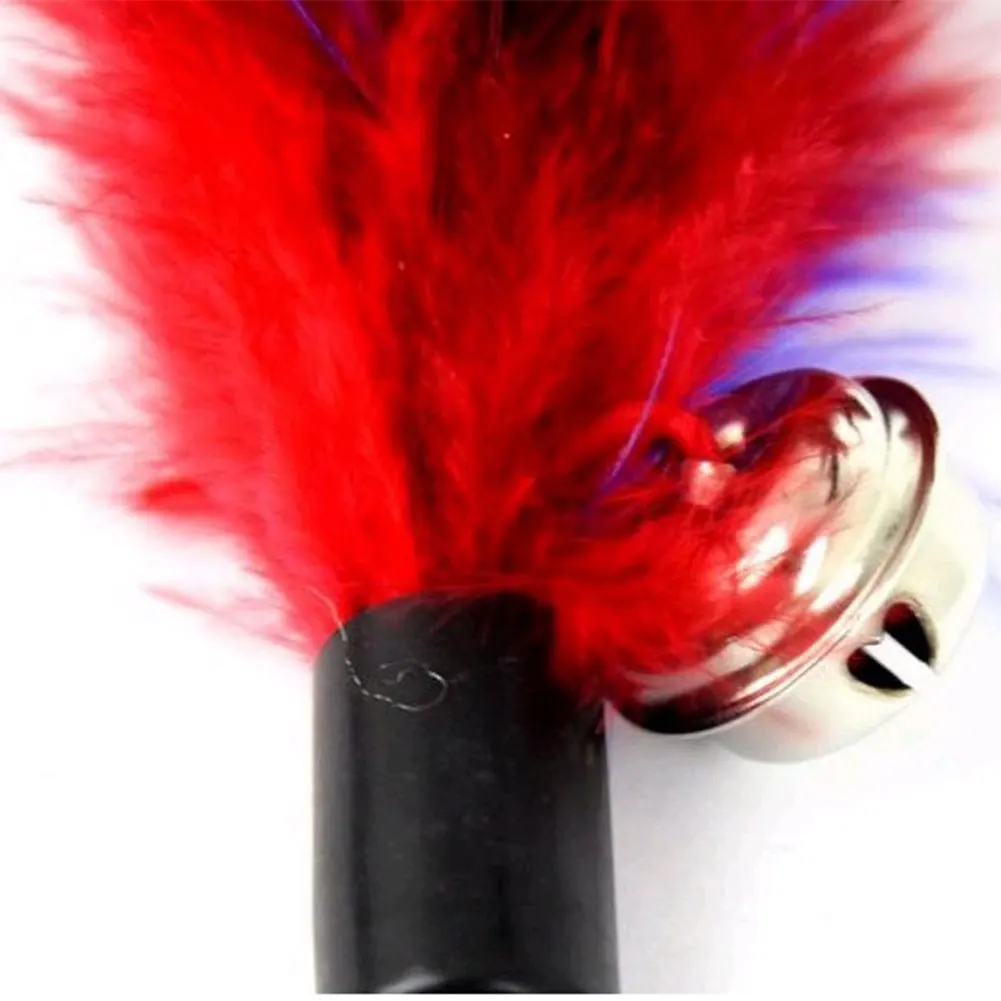 Fun Kitten Hand Created Toy Cat Feather Bell Wand Teaser Rod Bead Ball | Дом и сад