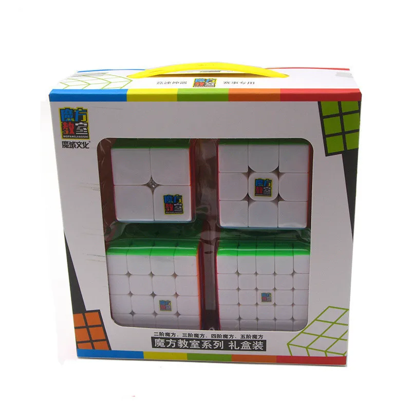 Кубик Moyu комплект из 4 предметов 2x2x2 3x3x3 4x4x4 5x5x5 волшебный куб подарочный набор