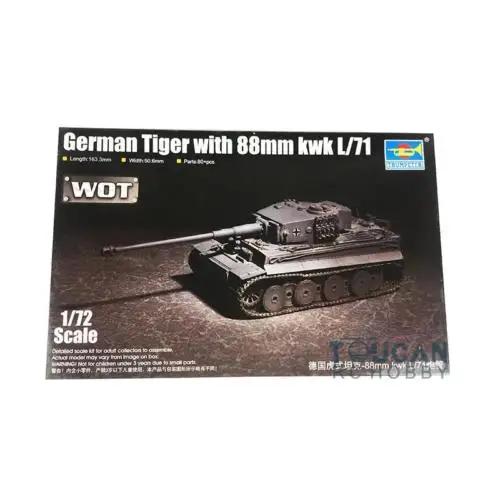 Trumpeter 1/72 07164 немецкая емкость для Тигра 88 мм ствол KWK L/71 набор статических