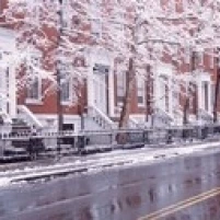 Зимний снег в Washington Square NYC Нью Йорк штат США плакат печать (18x7)|Таблички и знаки| |
