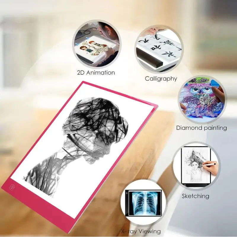 Цифровой A4 LED копировальная доска графический планшет для рисования знак дисплей