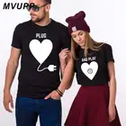 Женская летняя повседневная футболка MVUPP, белая футболка с принтом в виде сердечек и надписи подключи и работай, хлопковая одежда