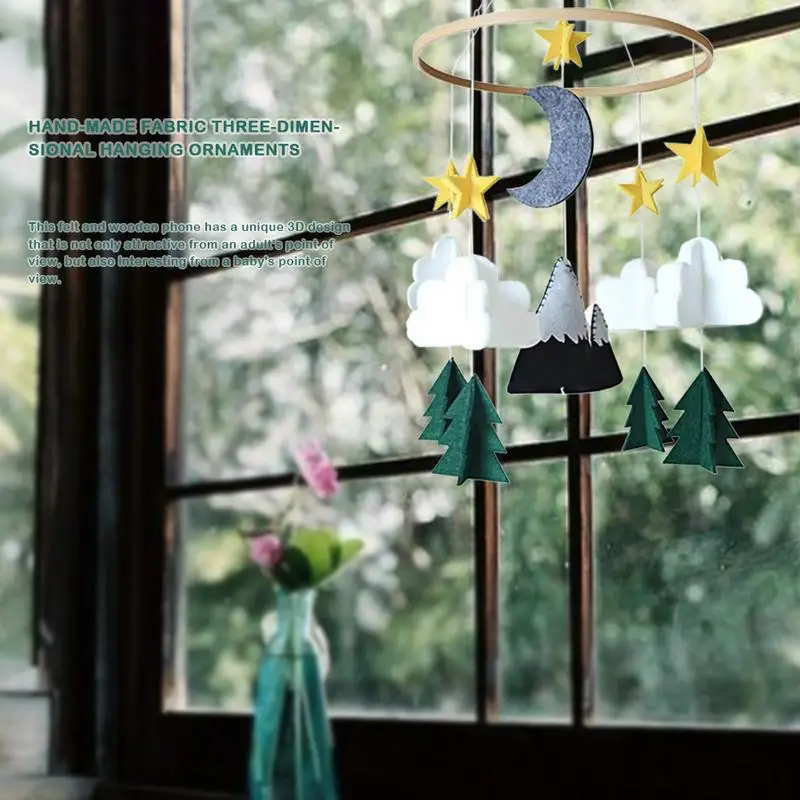 Мобиль для детской кроватки Сорель и папоротник-звездный лесной ночной детский