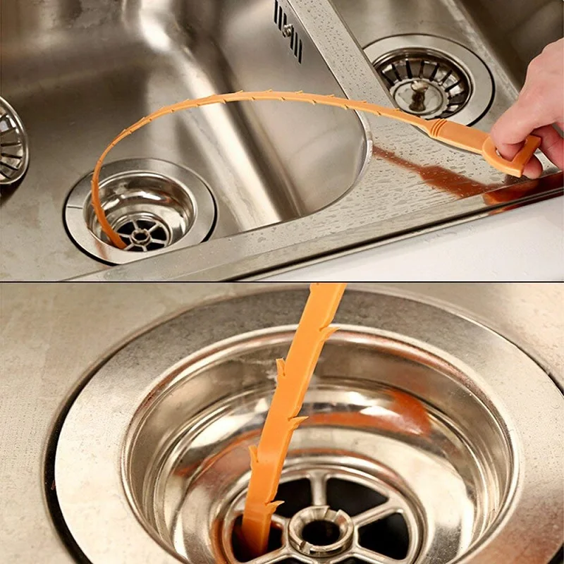 

4PCS Drain Snake Hair Clog Remover Cleaning tool Plastic Sink Pipeline Hook for Bathroom Kitchen Toilet Dredge Pipe