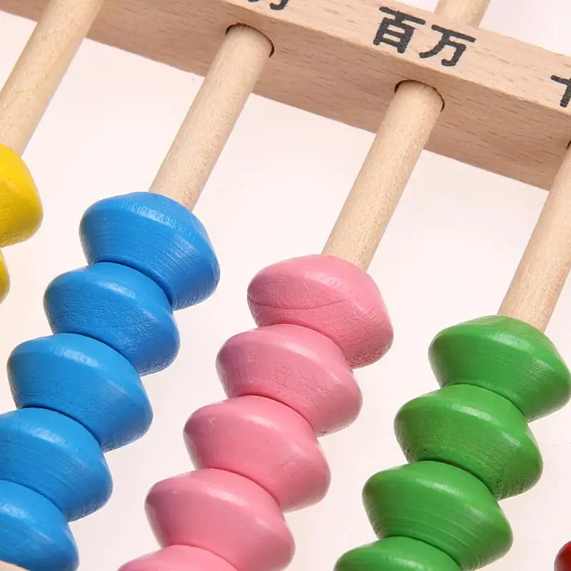 Монтессори Деревянные Бусины Abacus для детей Счетный номер раннего обучения