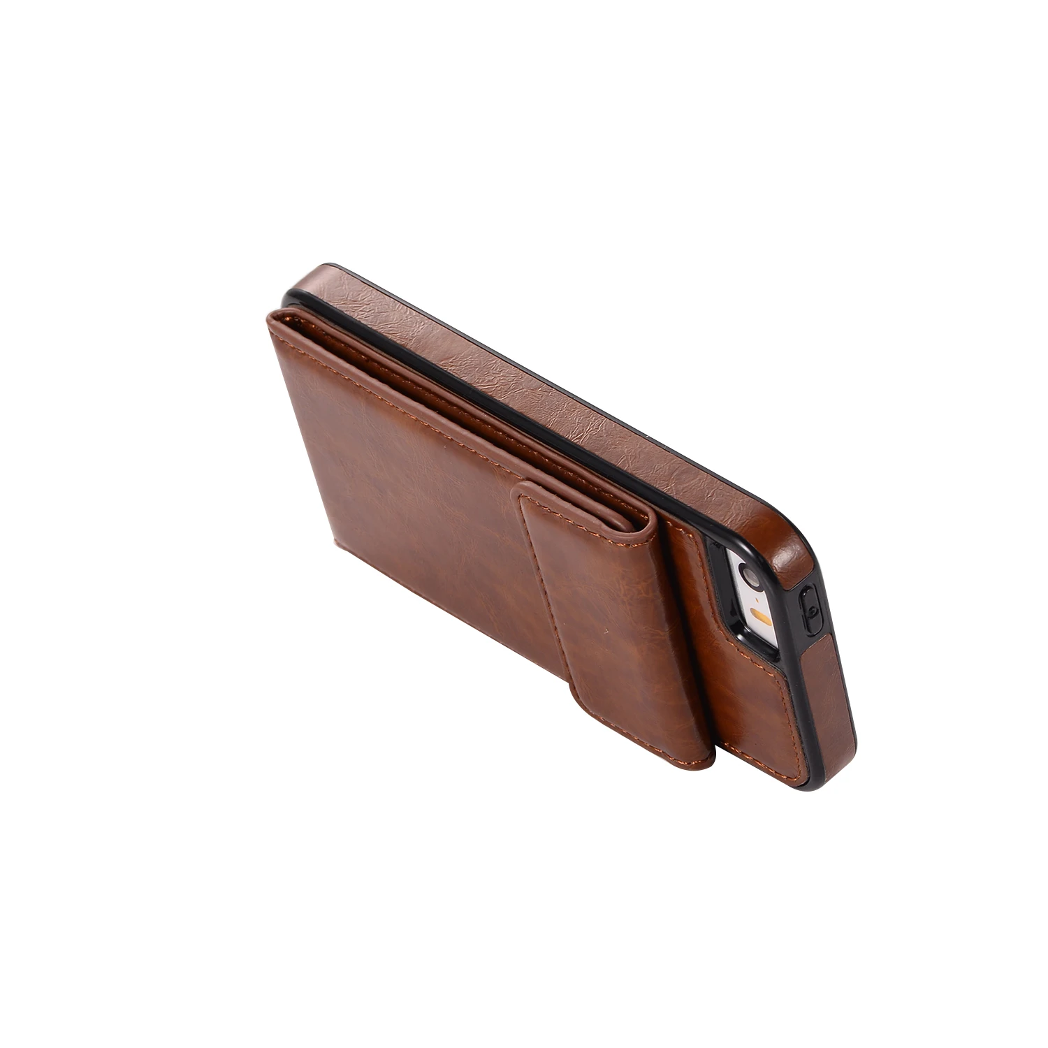 For iPhone SE 5SE 5 5S Phone Case Leather Anti-scratch Protective with Kickstand &amp Card Pocket for |
