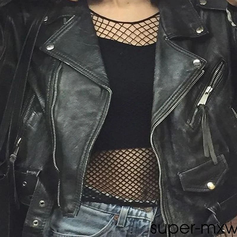 Женский сетчатый топ с длинным рукавом черные ажурные танцевальные сексуальные