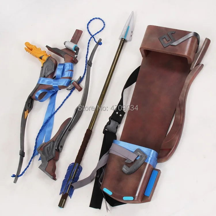 Overwatch Hanzo кожа молодой мастер оружие Косплей Реплика лук Quiver Prop|Аксессуары для