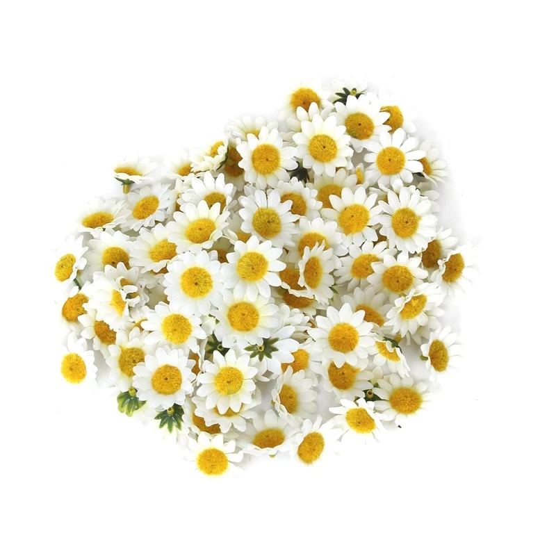 Приблизительно 100 шт. искусственные герберы (Ромашки) цветы головки для DIY