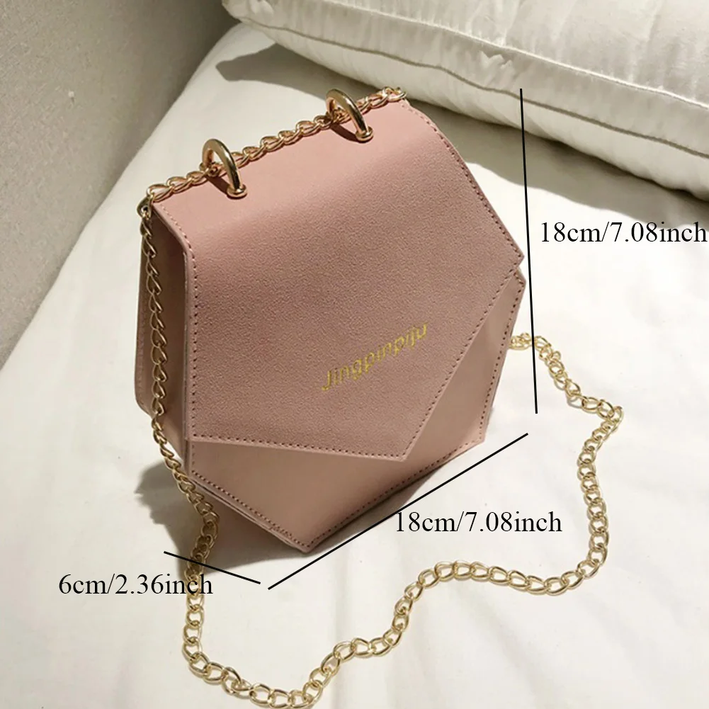 2019 New Women Bag Hexagonal Magnetic Hasp Small Square Chain Strap Crossbody Shoulder Messenger Bags Sac a Main | Багаж и сумки