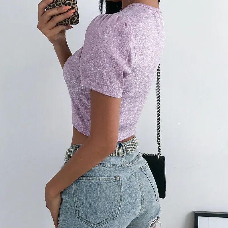 New Women Girls Fashion Casual Summer T Shirt Beach Short Sleeve O Neck Solid Gym Sports Tees Tops | Женская одежда