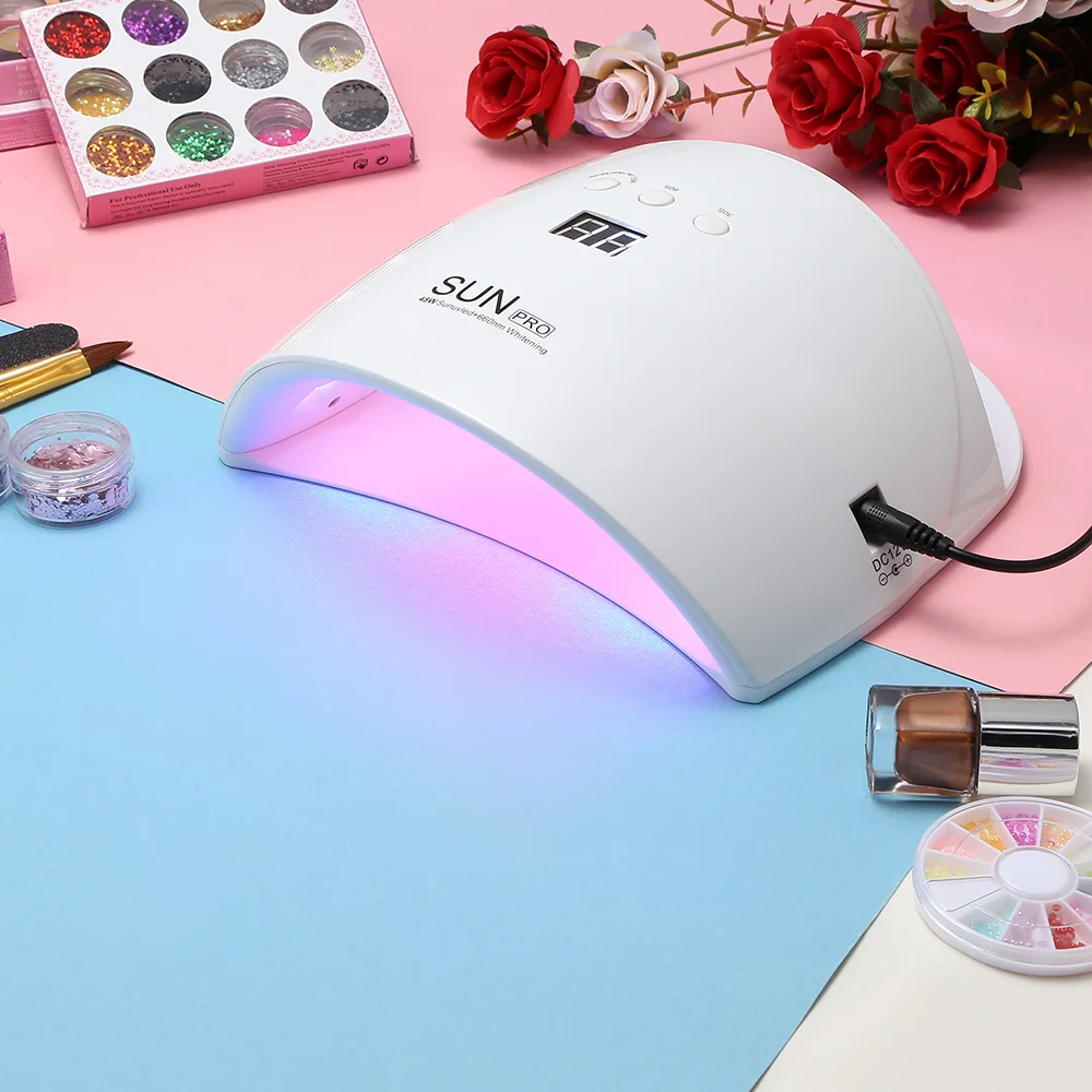 SUNPRO 48 Вт Портативный Гель лак LED Сушилка для ногтей фототерапия умная