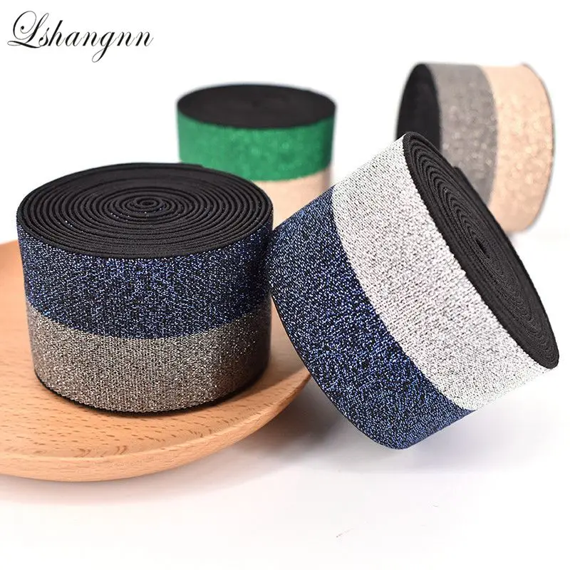 

Новый 40 мм нейлоновая эластичная лента два цвета Сращивание утолщение эластичный пояс для DIY ручной работы аксессуары для одежды эластичны...