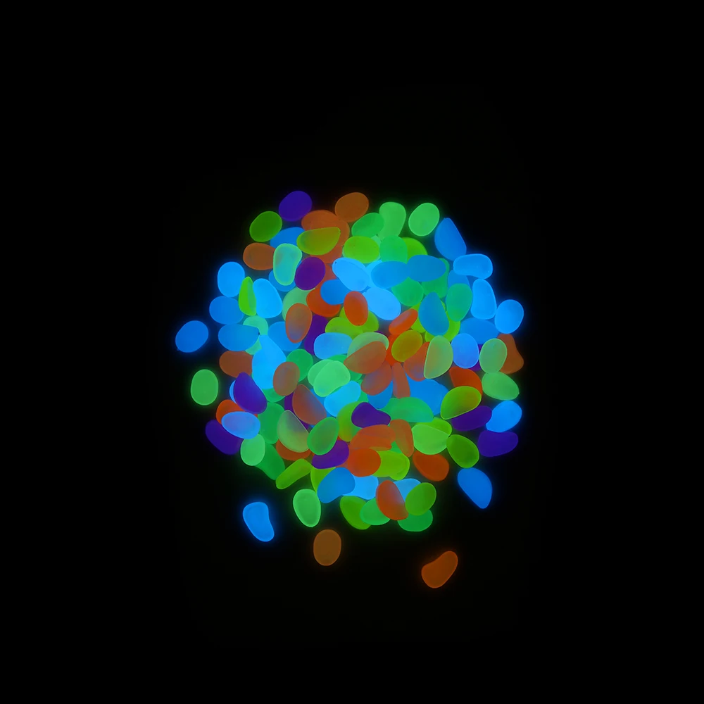 COZZINE 100 шт. галька светящиеся камни светятся в темноте Сад Аквариум DIY украшения