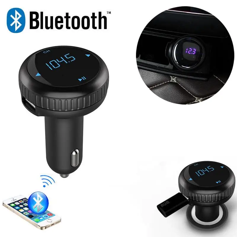 LCD беспроводной Bluetooth fm передатчик автомобильное зарядное устройство MP3